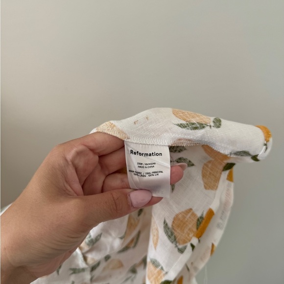 REFORMATION Veronika Linen Dress in Lemonade XS - Picture 7 of 9